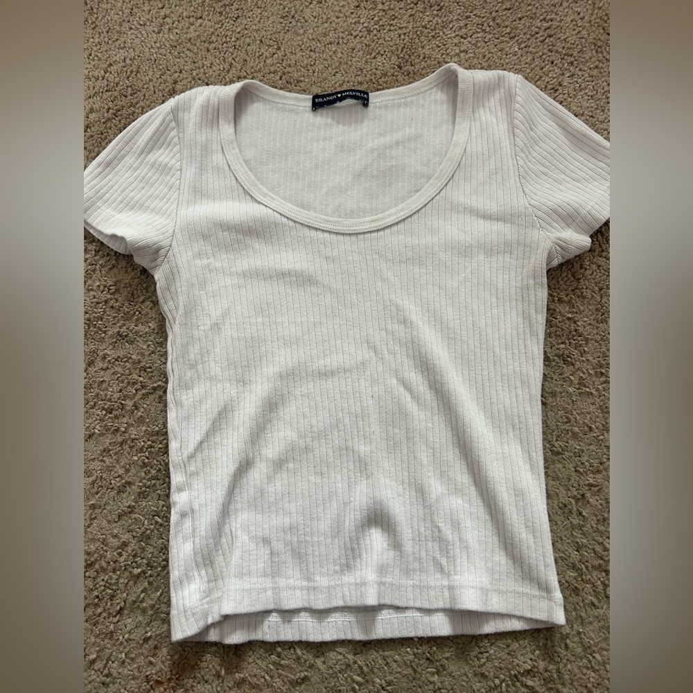light pink brandy melville fitted tee